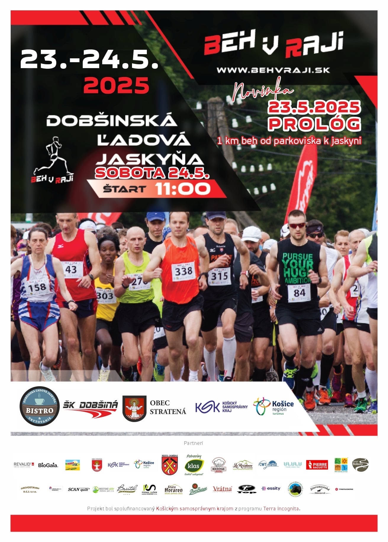 Plagát na preteky Beh v raji 2025